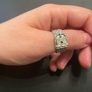 Mexican Silver Belt ring